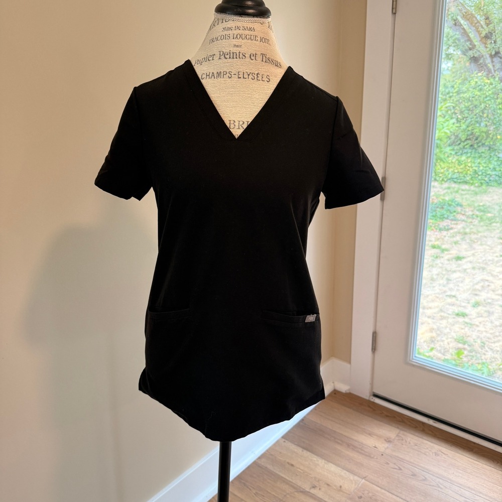 Figs Women's Black Scrub Top Size XS